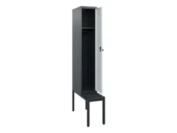 locker met bank,HxBxD 1950x300x815mm,1vak,vak B 300mm,draaigrendel