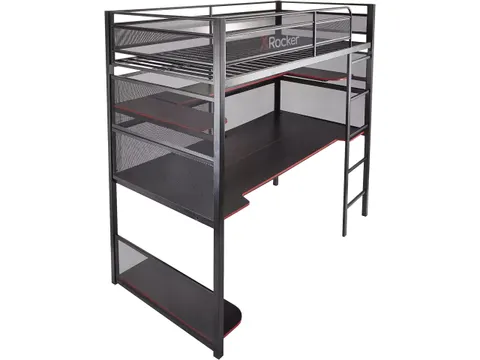 Xrocker Battlebunk Gaming Bed zwart 7118801 90x190cm met bureau