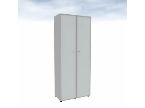 kantoorkast met glazen deuren HxBxD 2140x860x450mm hout aluminium
