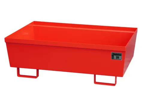 Opvangbak 2x 200l Opvangvol. 246l Rood 415x 1200x 800mm Open