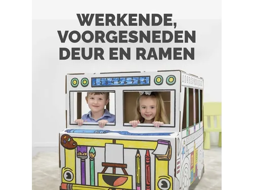 Kartonnen Speelbus Bankers Box Play inkleurbaar