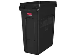 Slim Jim Afvalcontainer Met Luchtsleuven 60 Liter Zwart