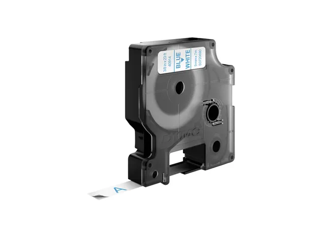 Labeltape Dymo LabelManager D1 polyester 9mm blauw op wit