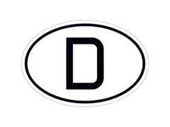 aanwijzingsbord,Internationaal kenteken voor Duitsland,PVC,wit