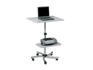 Mobiele werktafel Rocada 2 verstelbare bladen melamine grijs - 4