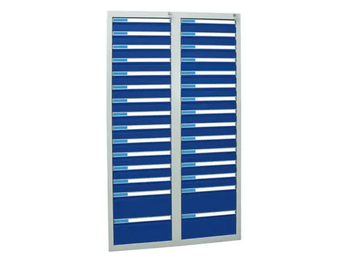 ladekast HxBxD 1800x1000x500mm 30laden vergrendeling RAL7035 RAL5010