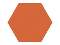 OUTLET Prikbord Zeshoek Oranje Kleur 2211 Bulletin Paneel Ø 60cm fram