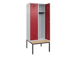 locker met bank,HxBxD 2120x800x815mm,2vak,vak B 400mm,cilinderslot