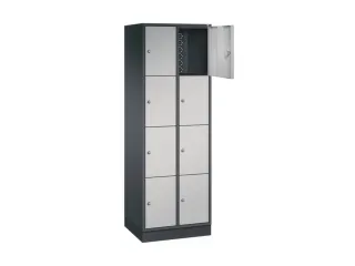 lockerkast,HxBxD 1950x620x500mm,2x4vakken,cil.-slot,sokkel - 1