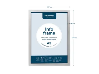 Infokader Europel zelfklevend A3 zilver - 3