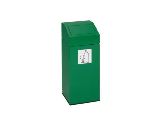 Afvalverzamelaar 45 liter 790x320x320mm sticker groen glas RAL6001 - 1