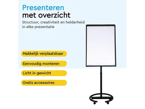 BRASQ Flipover Mobiel Deluxe 70x100cm Magnetisch Zwart met accessoires