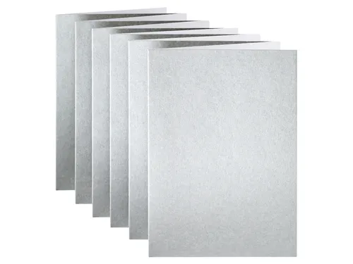 Correspondentiekaart Papicolor dubbel 105x148mm metallic zilver pak 6