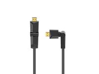High-speed HDMI-kabel, st. - st., rotatie, verguld, Ethernet, 1,5 m