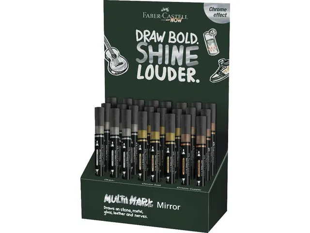 Chrome marker Faber-Castell Multimark Displayr met 24 stuks. Kleur 9 x