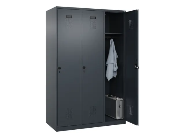 locker,HxBxD 1850x1200x500mm,3vak,vak B 400mm,draaigrendel