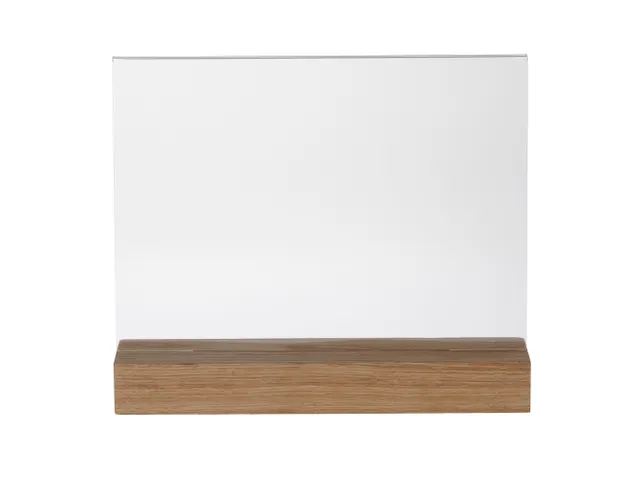 Europel Kaarthouder Acryl met Houten Voet A5 Horizontaal – Premium P
