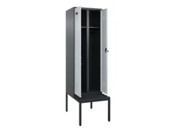 locker met bank,voor scheiding van kleding,HxBxD 2120x600x815mm,2vak