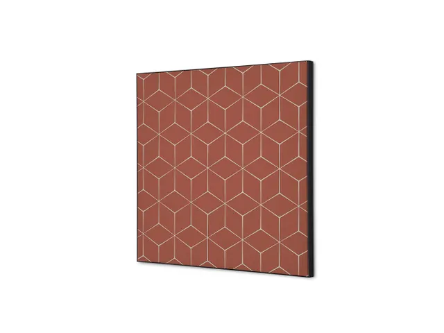 Wanddecoratie Textiel Set 40x40cm Hexagon Roest bruin