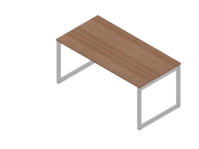 bureau,HxBxD 730x1600x800mm,blad canaletto-hout,sledeframe aluminium