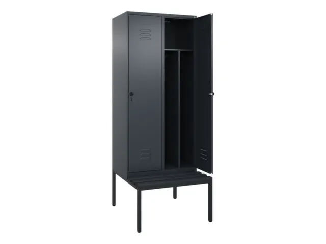 locker voor scheiding van kleding,HxBxD 2120x800x815mm,2vak