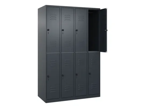 dubbeldekse locker,HxBxD 1850x1200x500mm,4x2vak.,vak B 300mm