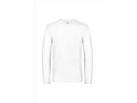 B&C #E190 T-shirt met lange mouwen, wit, maat XL, per stuk