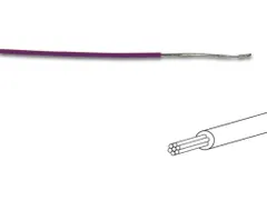 Montagedraad - ø 1.4mm - 0.2mm² - Meeraderig - Violet