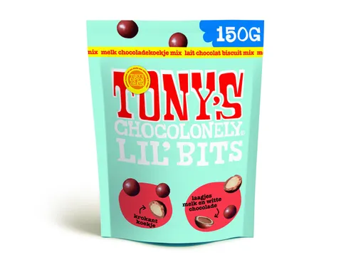 Chocolade Tony's Chocolonely Lil Bits melk koekje mix 150 gram