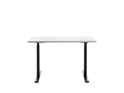 Elektrisch ihv bureau,HxBxD 700-1200x1200x600mm,blad wit,T-voet zwart