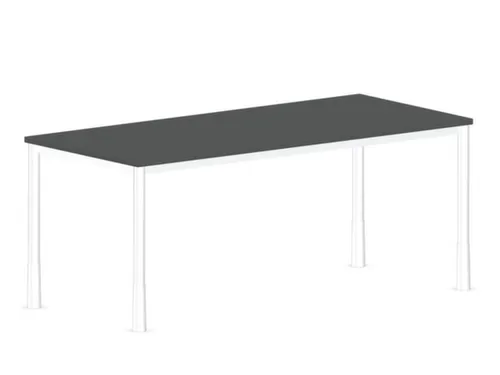 in hoogte verstelbaar bureau 720-840x1800x800mm hout MS-donkergrijs