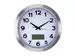 Aluminium Wandklok Lcd-display Thermometer Hygrometer & Weer 35.5cm