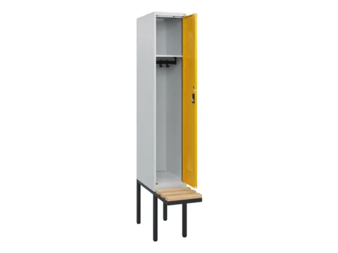 locker met bank,HxBxD 1950x300x815mm,1vak,vak B 300mm,cilinderslot