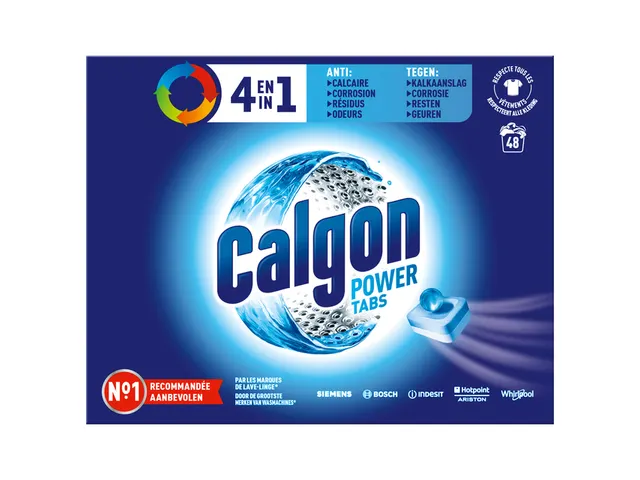 Wasmachine reinigingstabletten Calgon 4-in-1 48 tabs