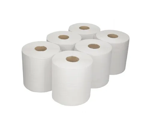 Poetsrol Budget Midi 1-laags 21,5xØ19cmx275m 6 rollen Wit