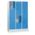 lockerkast,HxBxD 1850x1200x500mm,3x4vakken,RAL7035,front RAL5012