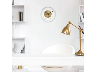 Wandklok NeXtime Retro II 25cm wit/goud metaal - 5