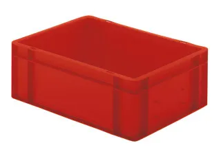 Euronorm-Stapelbak 33l 175x 600x 400mm Wanden/Bodem Gesloten Rood - 1