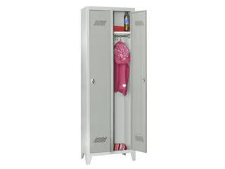 lockerkast v. kinderen,HxBxD 1600x630x500mm,2vak,RAL7035,front RAL7035 - 2
