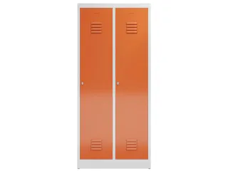 garderobekast 1800x800x500mm 2vak klink sokkel romp RAL7035 RAL3000 - 2