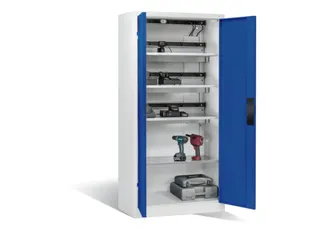 acculaadkast 1950x930x500mm 15stekkerdozen 230V ventilator fr. RAL5010 - 2