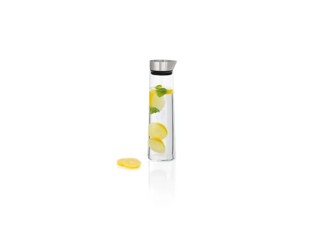 Carafe en verre avec couvercle acier inoxydable 1 litre