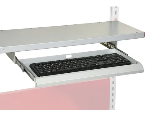 legbord m. uittreklade voor toetsenbord,v. paktafel,BxD 1000x300mm