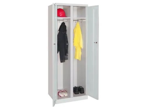 kleding-/wasgoedkast,RAL 7035,HxBxD 1800x600x500mm,vak B 300mm