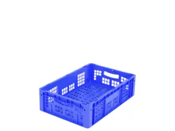 Euronorm Stapelkrat Pp 170x600x400mm Wanden/Bodem Opengewerkt Blauw