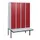 locker met bank,HxBxD 1950x1200x815mm,4vak,vak B 300mm,cil.-slot
