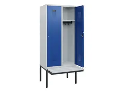 locker met bank,HxBxD 1950x800x815mm,2vak,vak B 400mm,cilinderslot