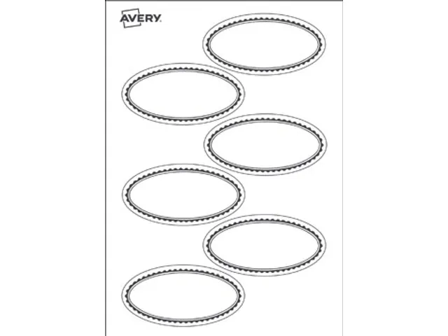 Family ovale oplosbare etiketten 55 x 3cm 18 etiketten