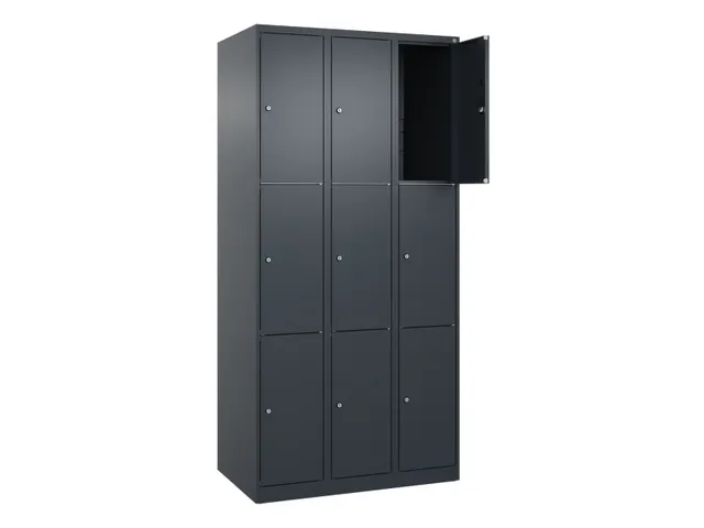 lockerkast,HxBxD 1850x900x500mm,3x3vakken,vak B 300mm,cil.-slot