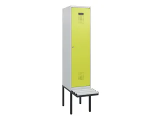 locker met bank,HxBxD 1950x400x815mm,1vak,vak B 400mm,cilinderslot - 2